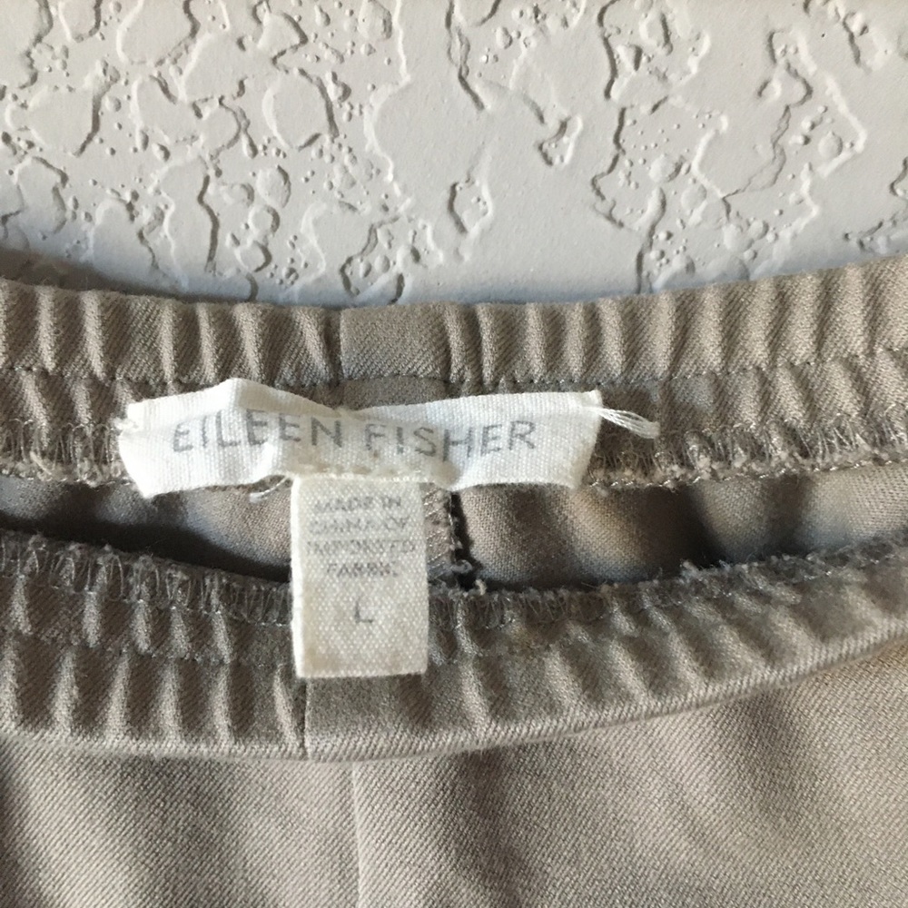 Eileen Fisher cotton/twill pant - Picture 2 of 2